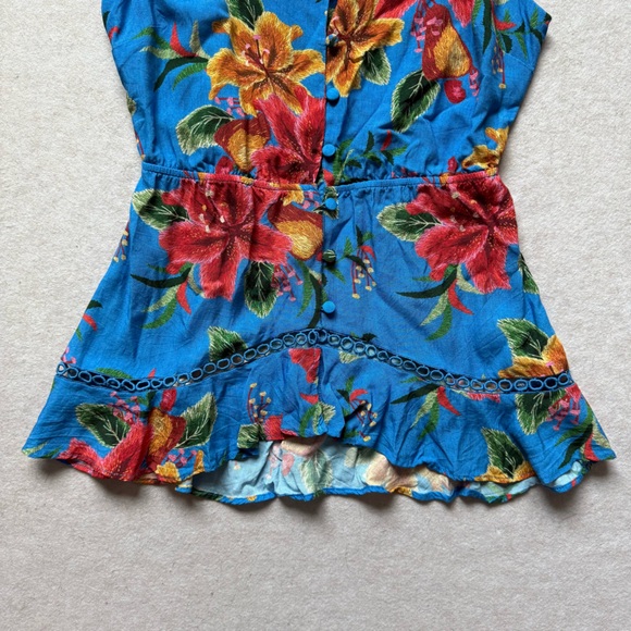 FARM Rio Ruffle Button Front Tank Top XS - Picture 8 of 14